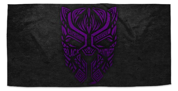 Sablio Ručník BLACK PANTHER wakanda forever Fialový - 30x50 cm