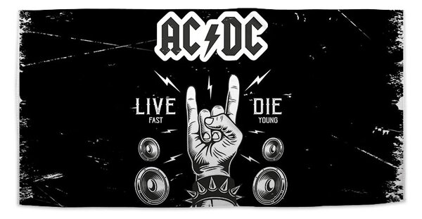Sablio Ručník ACDC Live fast, die young - 30x50 cm