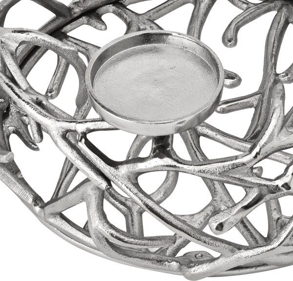 Eglo 422056 - Svícen OROQUIETA 13,5x35 cm stříbrná