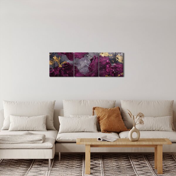 Obraz - Texturovaní abstrakce (s hodinami) (90x30 cm)