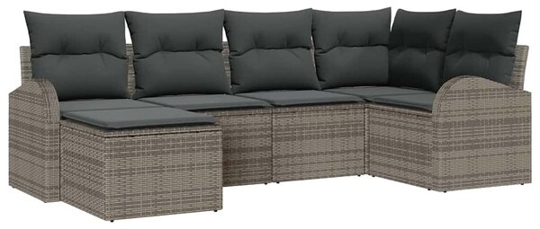 Set pohovek 6 ks Šedá polyratan 3354778