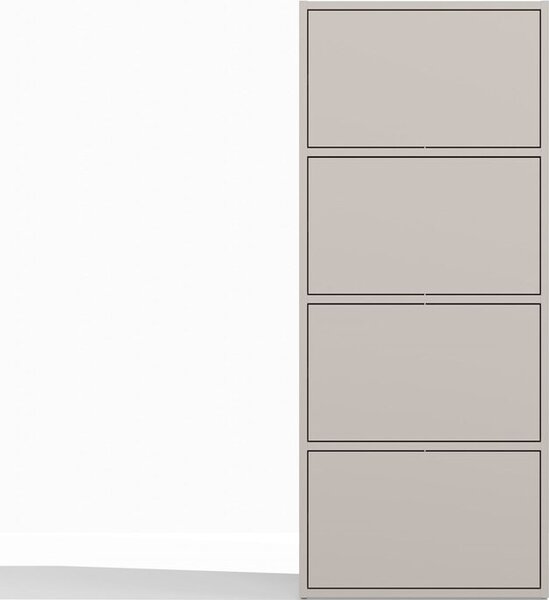 Komoda, materiál: kašmír, rozměry: 50 x 119 x 40 cm, barva: béžová, rozměry: 50 x 119 x 40 cm