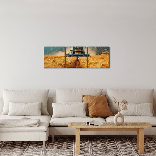 Obraz - Zemědělec (s hodinami) (90x30 cm)