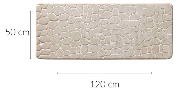 Douceur d'intérieur Podlouhlá koupelnová předložka s reliéfním vzorem, 50 x 120 cm
