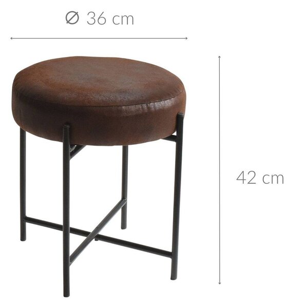 Kulatá stolička s kovovým rámem, Ø 36 cm