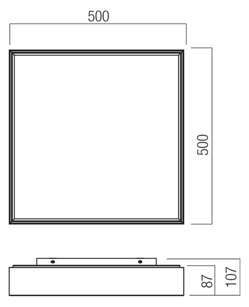 Redo Stropní LED svítidlo HOVER, 55W, 50x50 cm, CCT 2700-4000K, RF Control Barva: Bílá