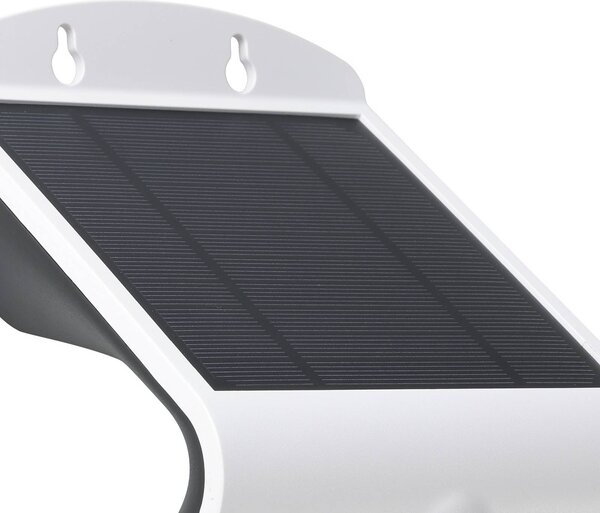 EGLO Solární LED nástěnné světlo Lamozzo, bílá, výška 21 cm, senzor, Bílá / opál, Plast, Moderní