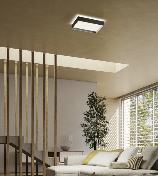 Redo Stropní LED svítidlo HOVER, 40W, 42x42 cm, CCT 2700-4000K, RF Control Barva: Bílá