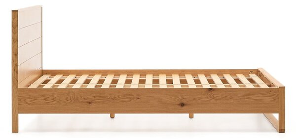 Dvoulůžková postel z dubového dřeva s roštem 180x200 cm v přírodní barvě Alguema – Kave Home