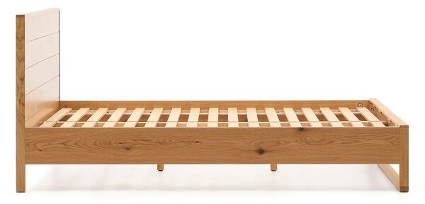Dvoulůžková postel z dubového dřeva s roštem 180x200 cm v přírodní barvě Alguema – Kave Home
