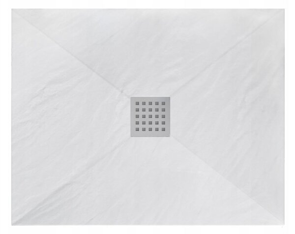 Rea White Rock, obdélníková sprchová vanička 100x80x3,5 cm, bílá, REA-K5581
