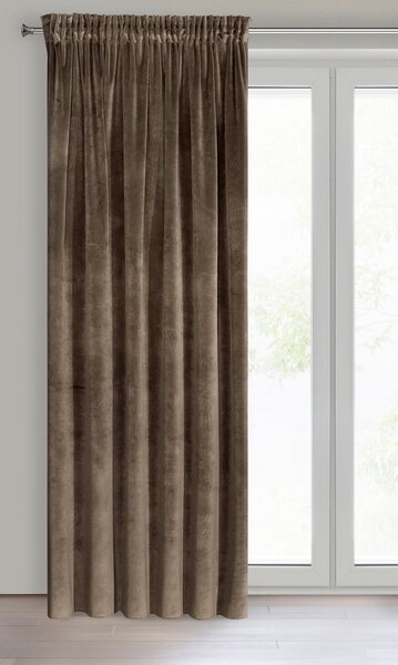 ZATEMŇOVACÍ ZÁVĚS NA PÁSCE VILLA 140X270 CM HNĚDÁ