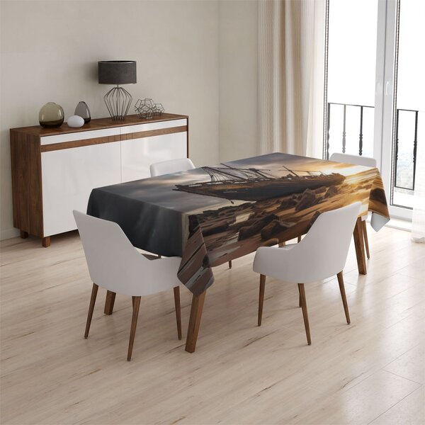 Sablio Ubrus Vrak lodi při západu slunce - 90x90 cm