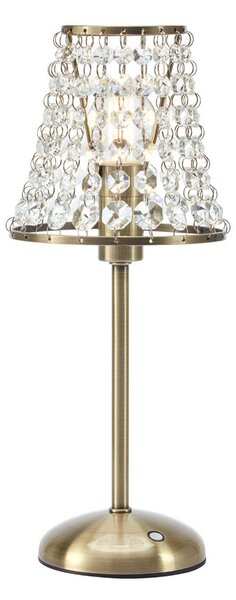 Markslöjd Stolní lampa Liora, starý mosaz/čirá, stmívatelné, nabíjecí stanice, stmívatelný, Bronz / starožitná mosaz, Obývací pokoj / jídelna, kov