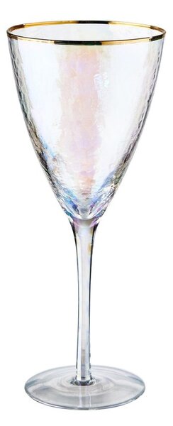 SMERALDA Sada sklenic na víno se zlatým okrajem 400 ml 6 ks