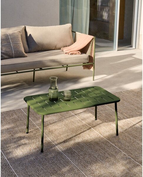 Ocelový zahradní konferenční stolek 50x90 cm Zivia – Kave Home