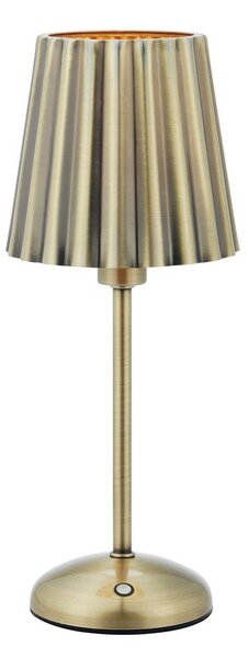 Markslöjd Stolní lampa Celia, starý mosaz, stmívatelné, E14, nabíjecí stanice, stmívatelný, Bronz / starožitná mosaz, Obývací pokoj / jídelna, kov