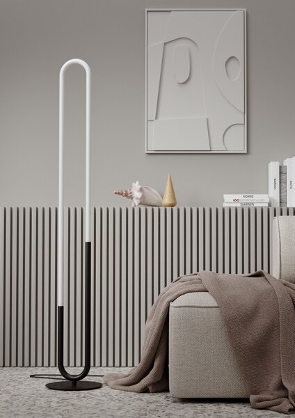 Smarter LED stojací lampa Latium, ø23cm Barva: Mosaz
