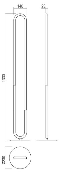 Smarter LED stojací lampa Latium, ø23cm Barva: Mosaz