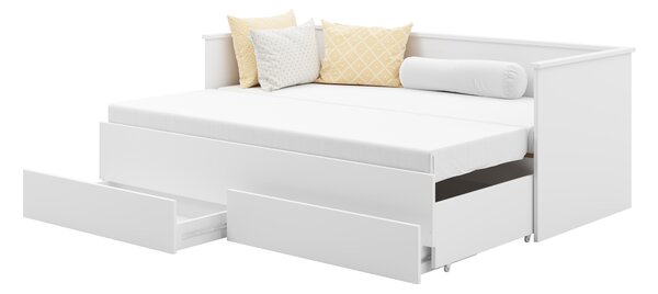 ADRK Rozkládací postel HELA II, CH-Hel-II-200-E2200, 200x80 cm s matrací, bílá