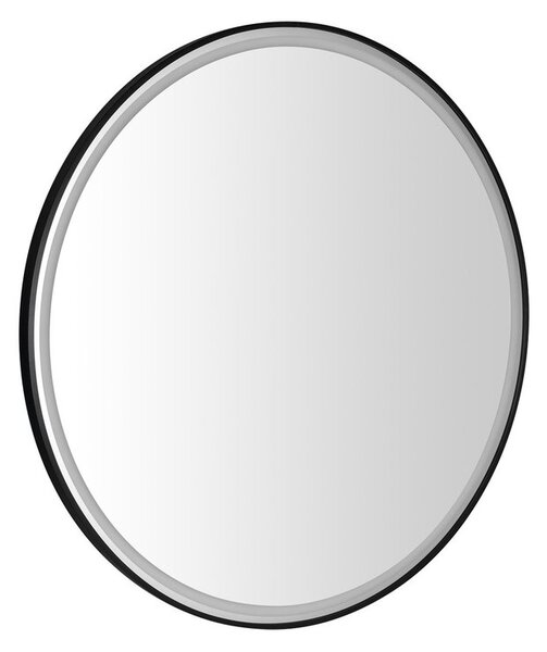 Sapho Sapho, KADRIS kulaté zrcadlo s LED osvětlením, ø 60cm, černá mat, KD060