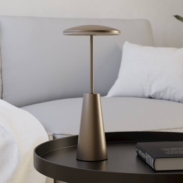 EGLO LED svítidlo na akumulátor Piccola, bronzová barva, výška 28 cm, IP54, stmívatelný, Bronz / starožitná mosaz, Obývací pokoj / jídelna, kov, Moderní