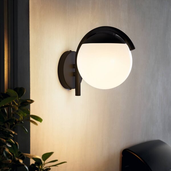 EGLO Venkovní nástěnné svítidlo Prata Vecchia, černá, výška 26 cm, kov, Černá, kov, Moderní