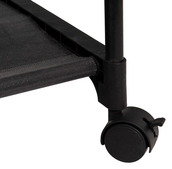 Černý kovový pojízdný stojan na oblečení 84x43x156 cm – Casa Selección