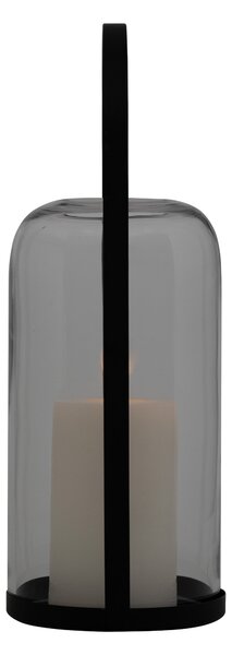 Lucerna LED JAKO sklo a kov, 35 cm