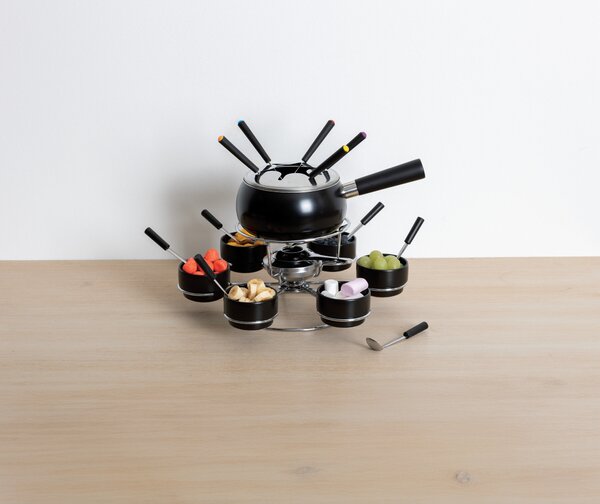 Otočná sada na fondue pro 6 osob, keramická