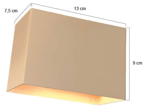 Steinhauer Nástěnné světlo Muro 3365, krémová barva, hranaté, G9, 2 700 K, stmívatelný, Krémová / jantar, Obývací pokoj / jídelna, kov, Moderní, Nástěnné svítidlo / světlem dolů