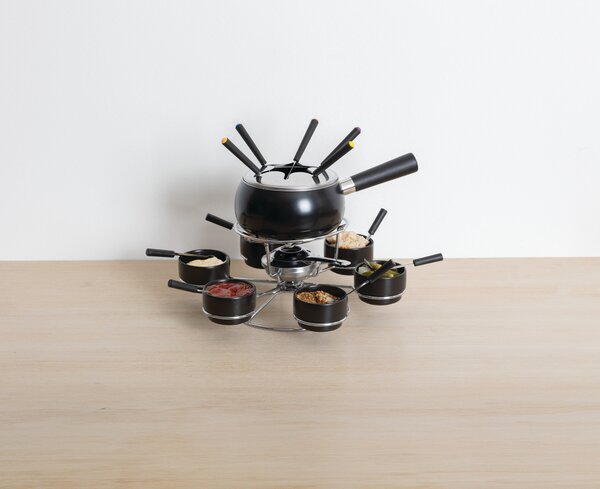 Otočná sada na fondue pro 6 osob, keramická