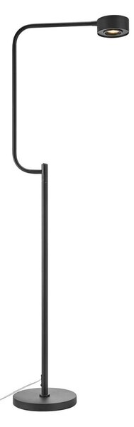 Markslöjd LED stojací lampa Hugo, černá, železo, výška 130 cm, stmívatelné., stmívatelný, Černá, Pracovna / kancelář, kov
