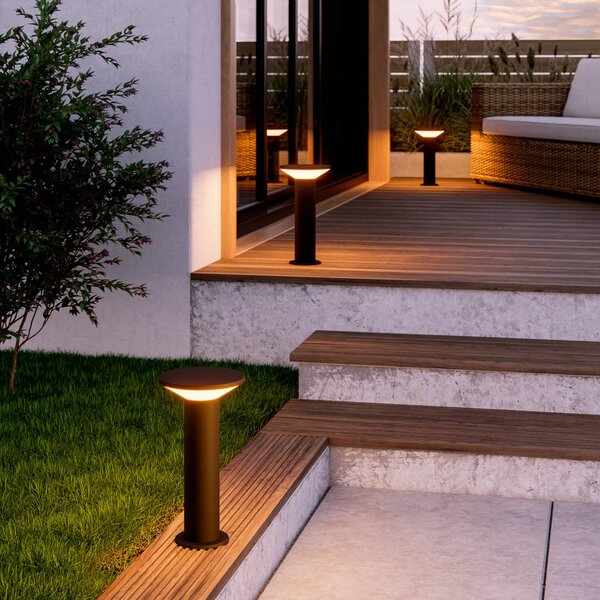 EGLO LED stojací lampa Rigosa, černá, výška 35 cm, kov, Černá, kov, Moderní