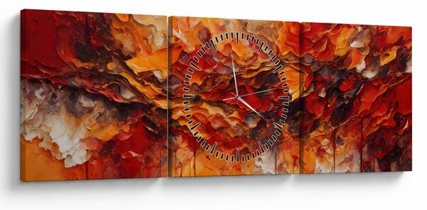 Obraz - Abstrakce (s hodinami) (90x30 cm)