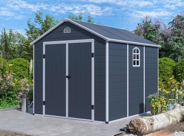 G21 Zahradní domek G21 Boston 670 - 241 x 278 cm, plastový, šedý G21-6390074