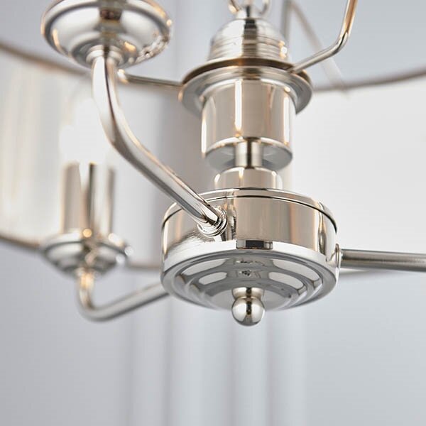 Endon 94377 - Lustr na řetězu HIGHCLERE 3xE14/40W/230V šedá/lesklý chrom