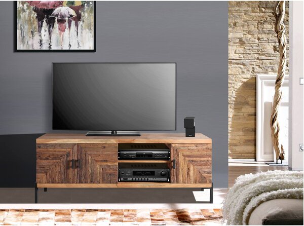Massive home | Dřevěný tv stolek BREAD - přírodní akácie/staré dřevo VÝPRODEJ