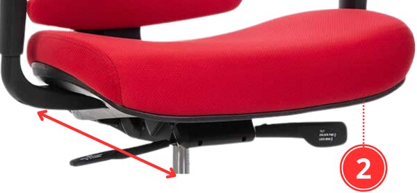 MERCURY Ergonomická kancelářská židle LOMAX - červená látka / nosnost 150 kg