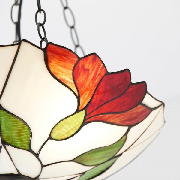 Endon 70946 - Lustr na řetězu Tiffany BOTANICA 3xE27/60W/230V pr. 45 cm
