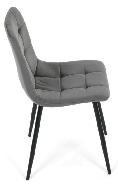 Jídelní židle sametová, šedá CT-V5081 GREY4