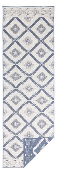 Modro-krémový venkovní koberec NORTHRUGS Malibu, 350 x 80 cm