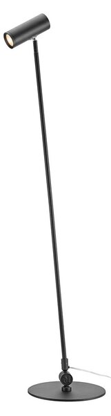 Markslöjd LED stojací lampa Arlo, černá, železo, výška 132 cm, stmívatelné., stmívatelný, Černá, Obývací pokoj / jídelna, kov, Moderní