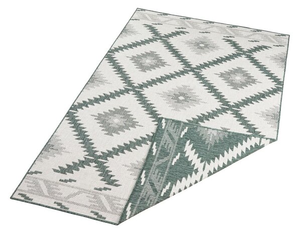 Zeleno-krémový venkovní koberec NORTHRUGS Malibu, 150 x 80 cm