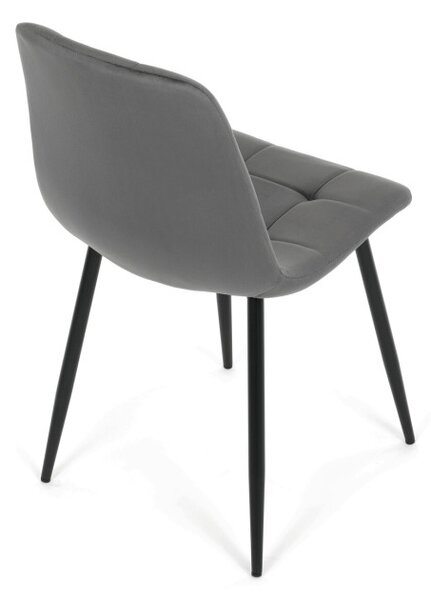 Jídelní židle sametová, šedá CT-V5081 GREY4
