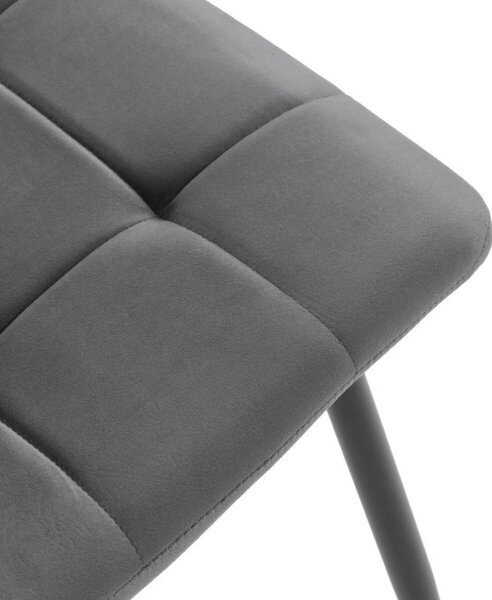 Jídelní židle sametová, šedá CT-V5081 GREY4