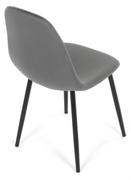 Jídelní židle sametová, šedá CT-V2971 GREY4
