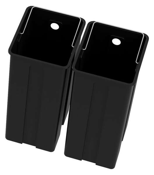 HOMCOM 40L x 34.8Š x 47.5V cm Stříbrný Pedálový Koš na Odpadky s 2 Kompartmenty, Nerezová Ocel s Tichým Víkem, Odnímatelné Vnitřní Kbelíky | Aosom