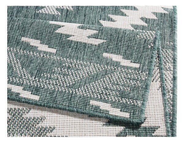 Zeleno-krémový venkovní koberec NORTHRUGS Malibu, 250 x 80 cm
