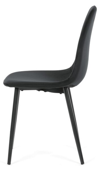 Jídelní židle sametová, černá CT-V2971 BK4